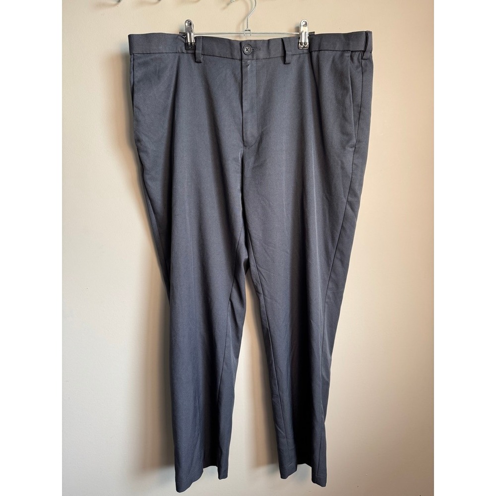 Haggar Mens Navy Cool 18 Performance Pants 40x30 Dress Golf Business Casual